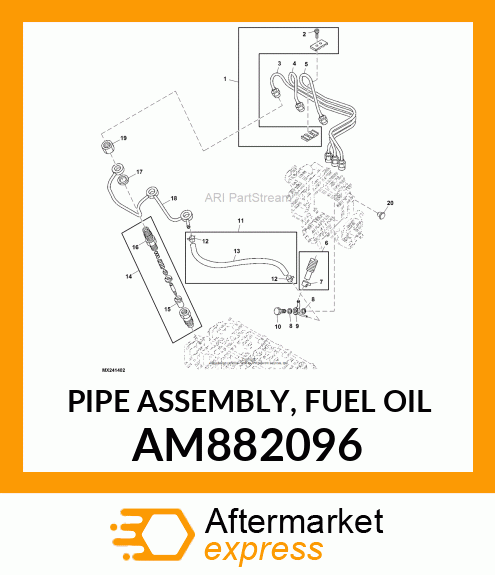 PIPE ASSEMBLY, FUEL OIL AM882096