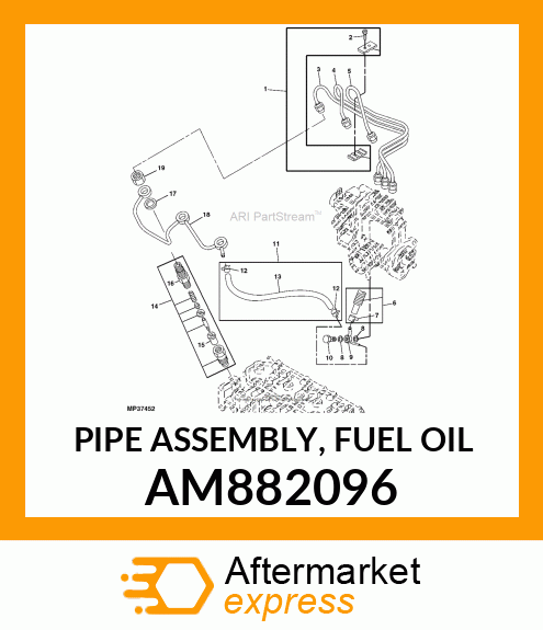 PIPE ASSEMBLY, FUEL OIL AM882096