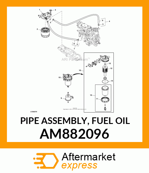 PIPE ASSEMBLY, FUEL OIL AM882096