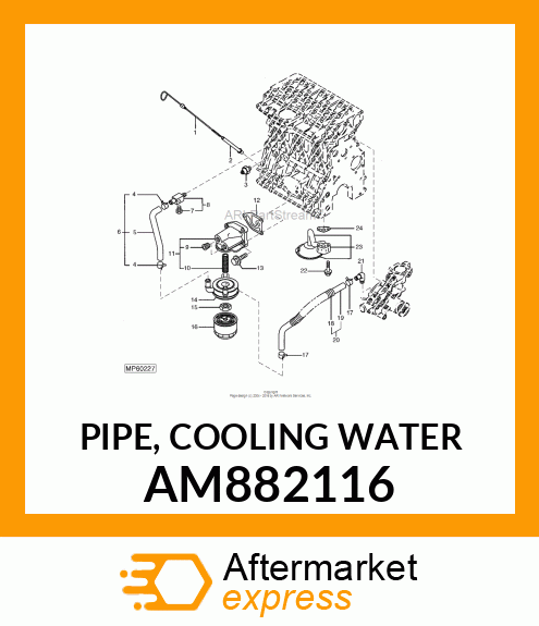 PIPE, COOLING WATER AM882116