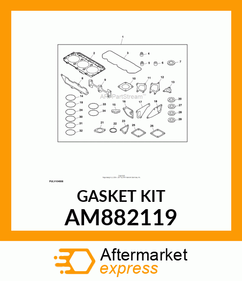 GASKET KIT AM882119