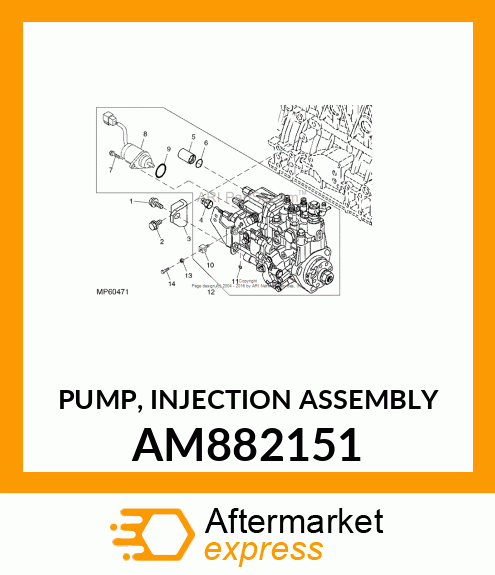 PUMP, INJECTION ASSEMBLY AM882151