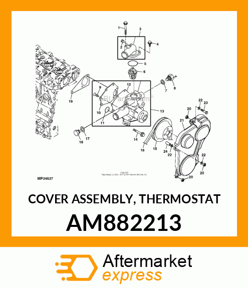 COVER ASSEMBLY, THERMOSTAT AM882213