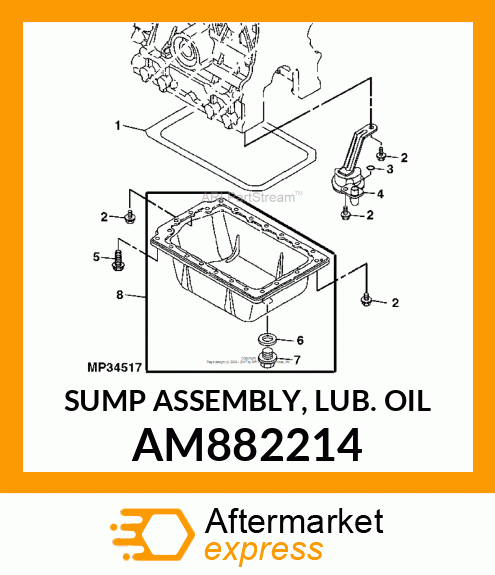 SUMP ASSEMBLY, LUB. OIL AM882214