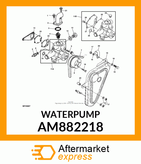 PUMP ASSEMBLY, WATER AM882218