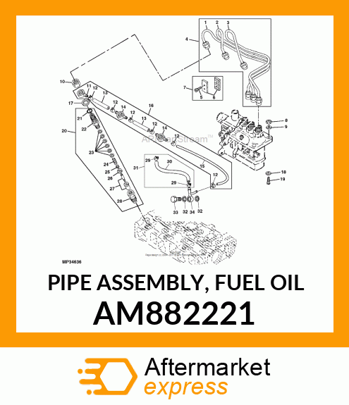 PIPE ASSEMBLY, FUEL OIL AM882221