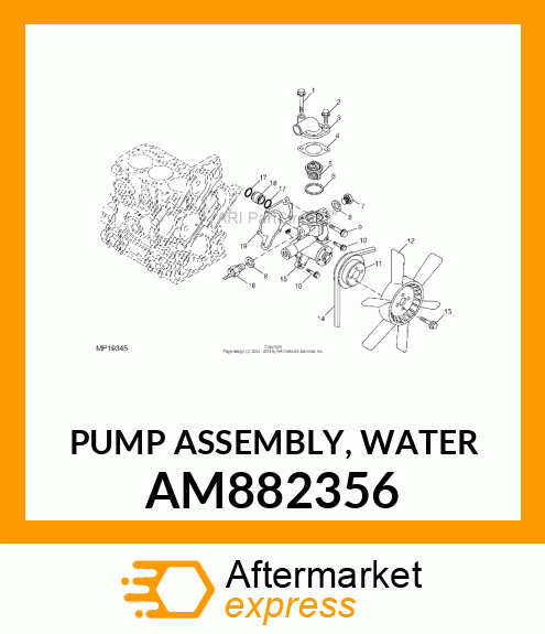 PUMP ASSEMBLY, WATER AM882356