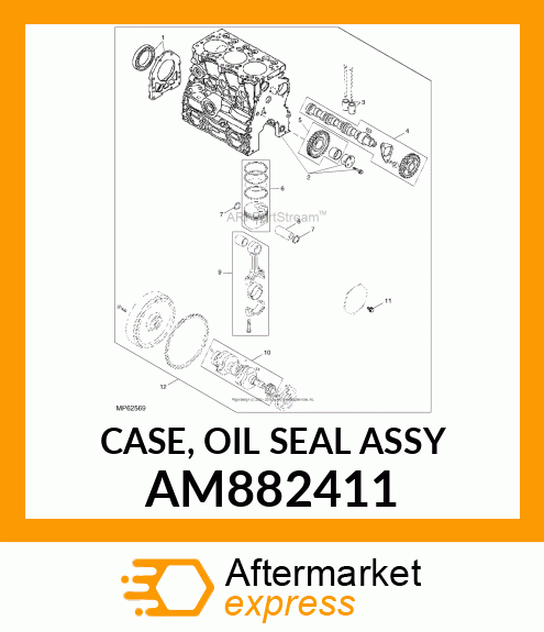 CASE, OIL SEAL ASSY AM882411