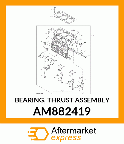 BEARING, THRUST ASSEMBLY AM882419