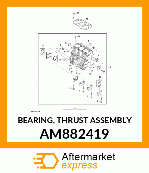 BEARING, THRUST ASSEMBLY AM882419