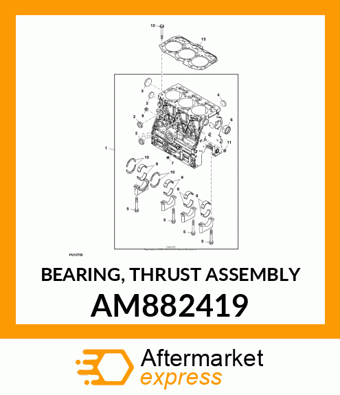 BEARING, THRUST ASSEMBLY AM882419