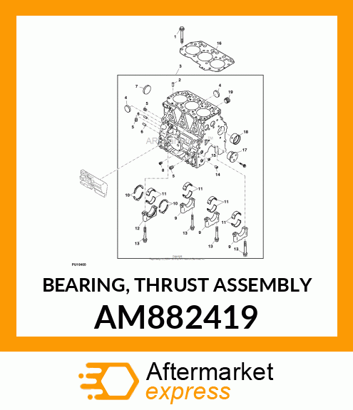 BEARING, THRUST ASSEMBLY AM882419