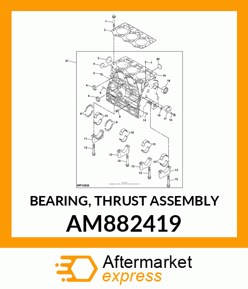 BEARING, THRUST ASSEMBLY AM882419