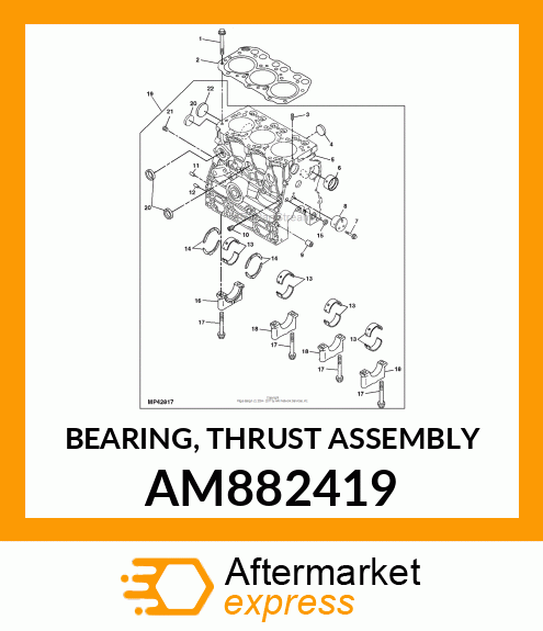 BEARING, THRUST ASSEMBLY AM882419