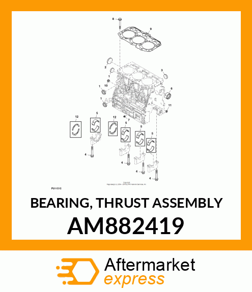 BEARING, THRUST ASSEMBLY AM882419