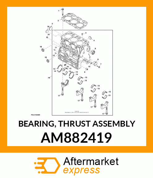 BEARING, THRUST ASSEMBLY AM882419