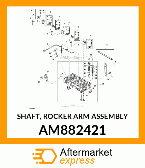 SHAFT, ROCKER ARM ASSEMBLY AM882421