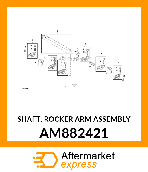 SHAFT, ROCKER ARM ASSEMBLY AM882421