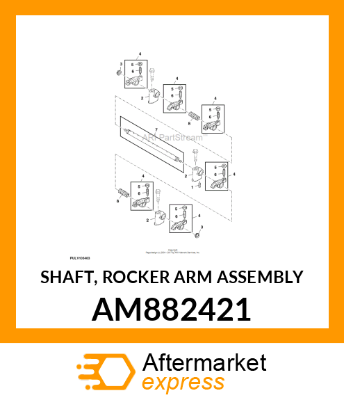 SHAFT, ROCKER ARM ASSEMBLY AM882421