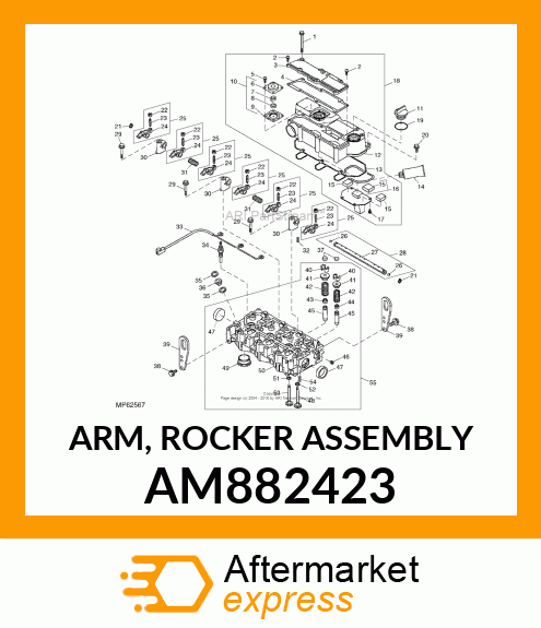 ARM, ROCKER ASSEMBLY AM882423