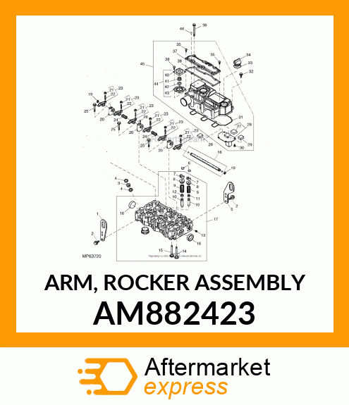 ARM, ROCKER ASSEMBLY AM882423