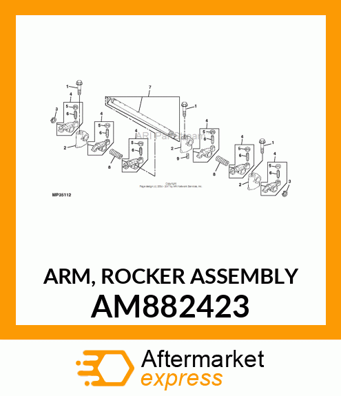 ARM, ROCKER ASSEMBLY AM882423