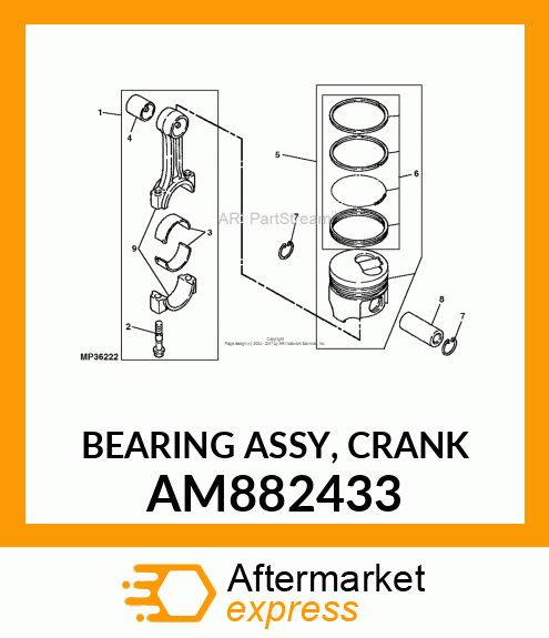 BEARING ASSY, CRANK AM882433