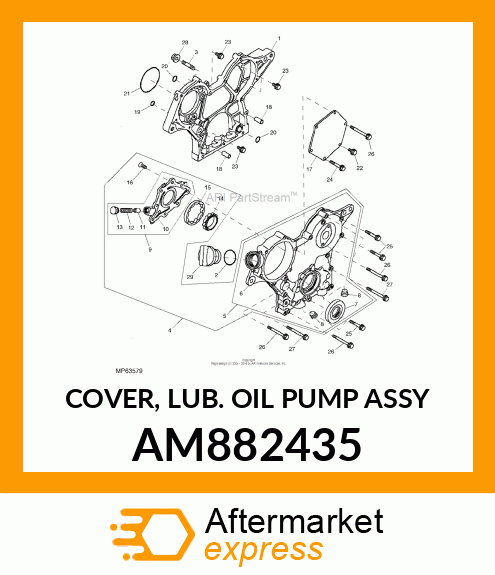 COVER, LUB. OIL PUMP ASSY AM882435