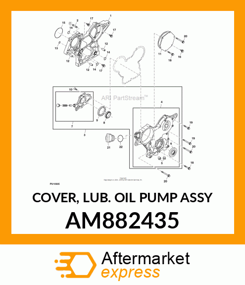 COVER, LUB. OIL PUMP ASSY AM882435