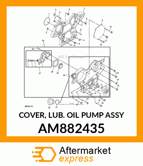 COVER, LUB. OIL PUMP ASSY AM882435