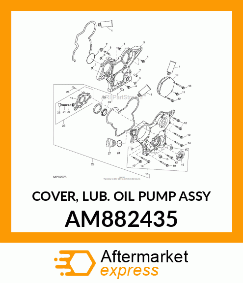 COVER, LUB. OIL PUMP ASSY AM882435