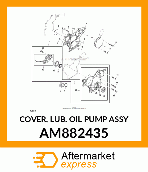 COVER, LUB. OIL PUMP ASSY AM882435