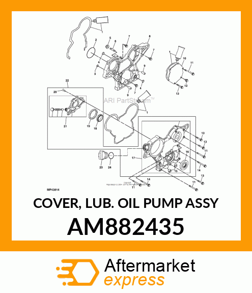 COVER, LUB. OIL PUMP ASSY AM882435