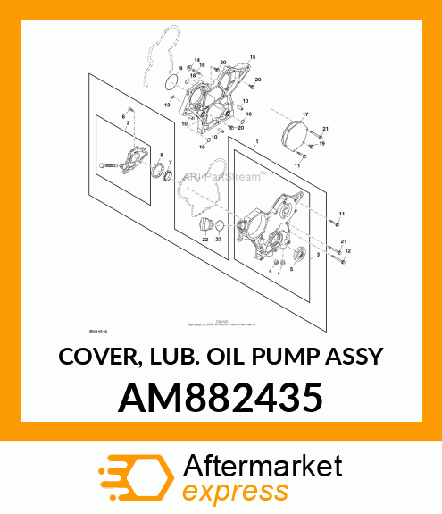 COVER, LUB. OIL PUMP ASSY AM882435