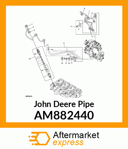 PIPE, F.O. RETURN ASSY AM882440