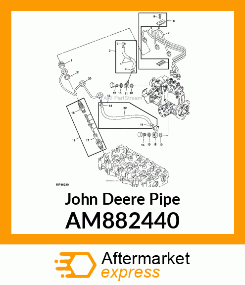 PIPE, F.O. RETURN ASSY AM882440