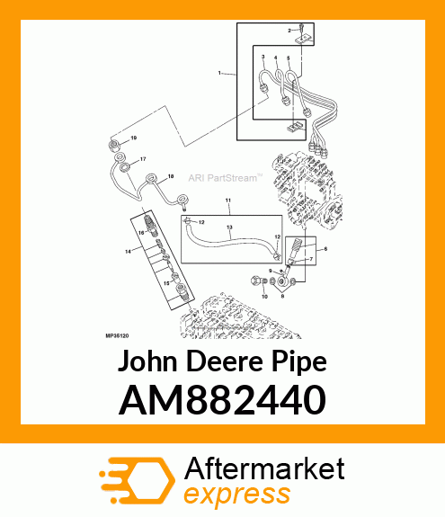 PIPE, F.O. RETURN ASSY AM882440