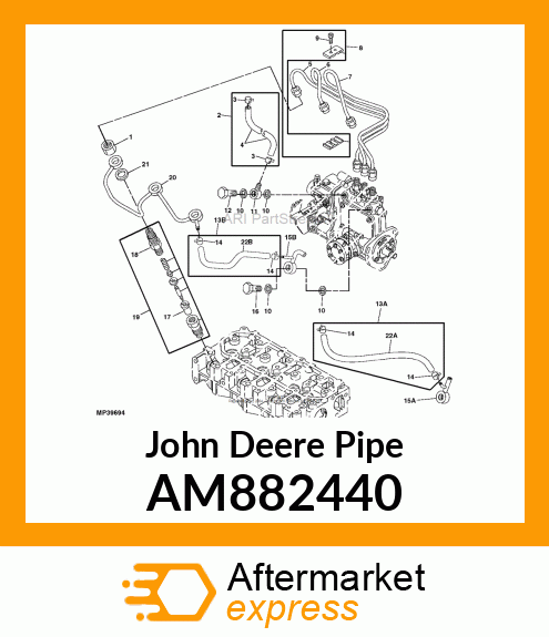 PIPE, F.O. RETURN ASSY AM882440