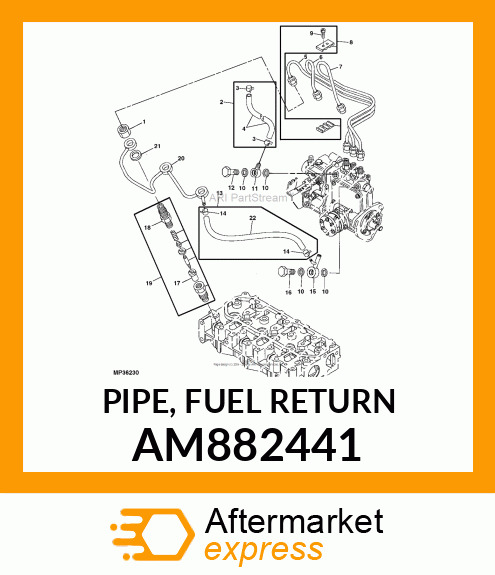 PIPE, FUEL RETURN AM882441