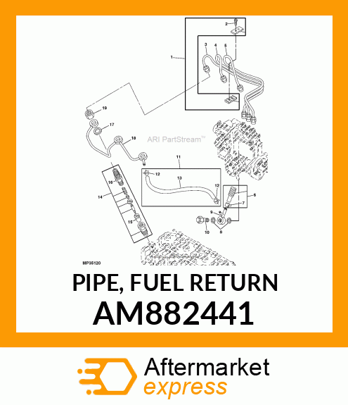 PIPE, FUEL RETURN AM882441