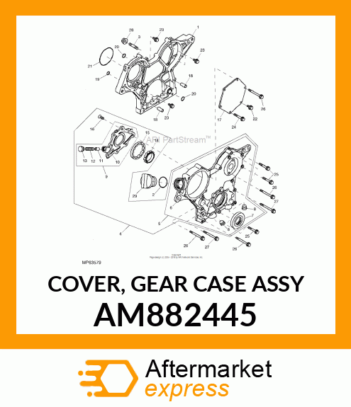 COVER, GEAR CASE ASSY AM882445