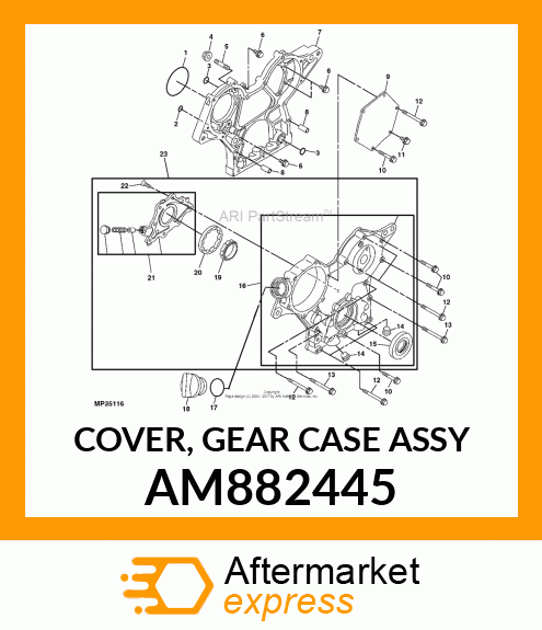 COVER, GEAR CASE ASSY AM882445