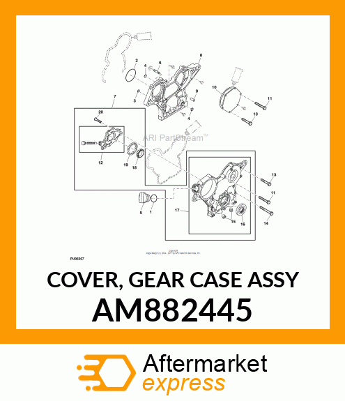 COVER, GEAR CASE ASSY AM882445