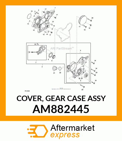 COVER, GEAR CASE ASSY AM882445