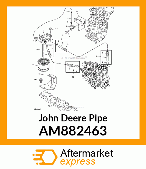 PIPE, FUEL OIL ASSY AM882463