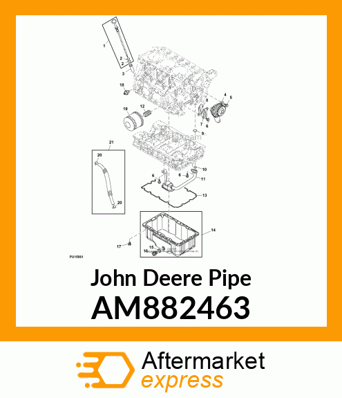 PIPE, FUEL OIL ASSY AM882463
