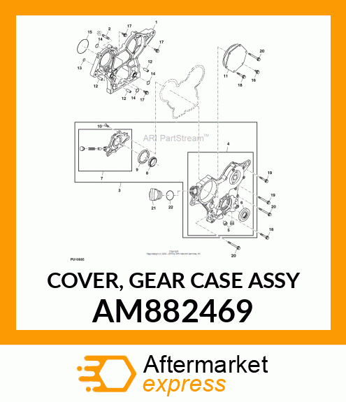 COVER, GEAR CASE ASSY AM882469