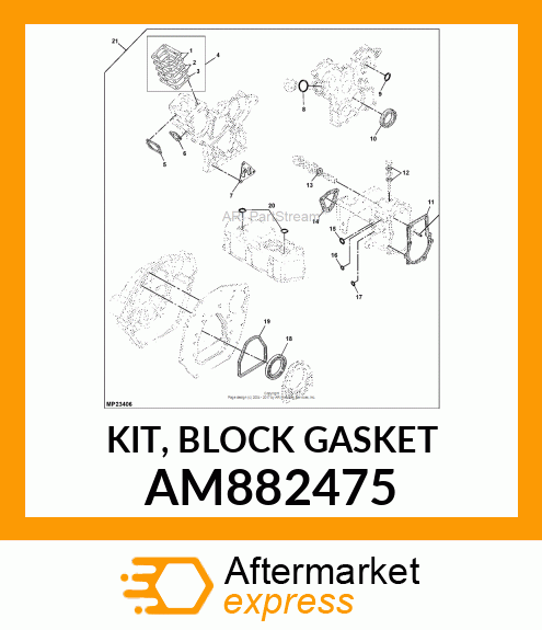 KIT, BLOCK GASKET AM882475