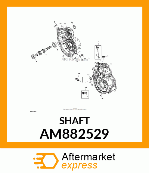 Shaft - INPUT SHAFT COMPLETE AM882529