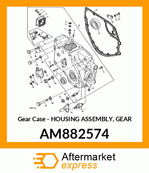 Gear Case - HOUSING ASSEMBLY, GEAR AM882574